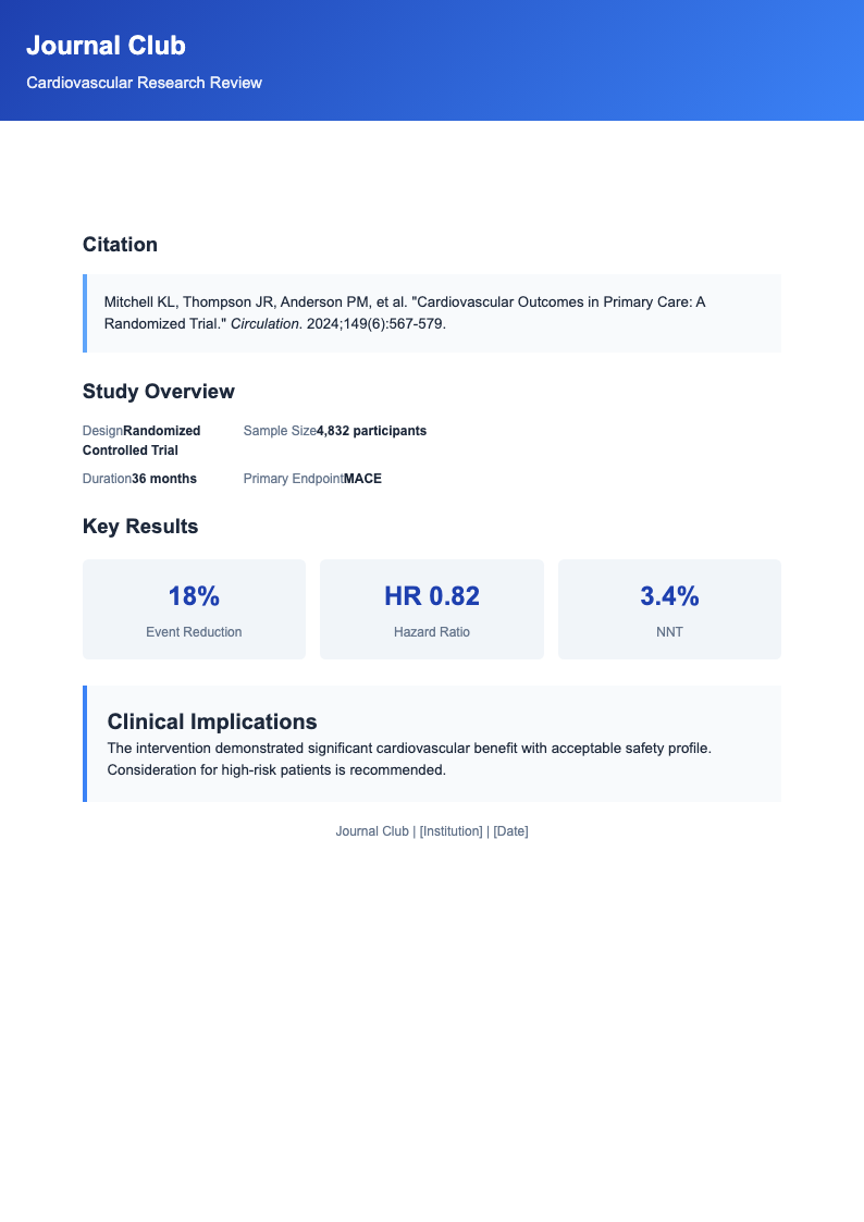 Header banner journal club